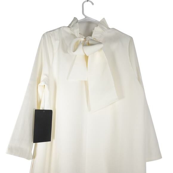 NWT Tuckernuck XL Daphne Ivory Cream Mini Dress Bow Ruffle Mod 3151-55 - Picture 10 of 11